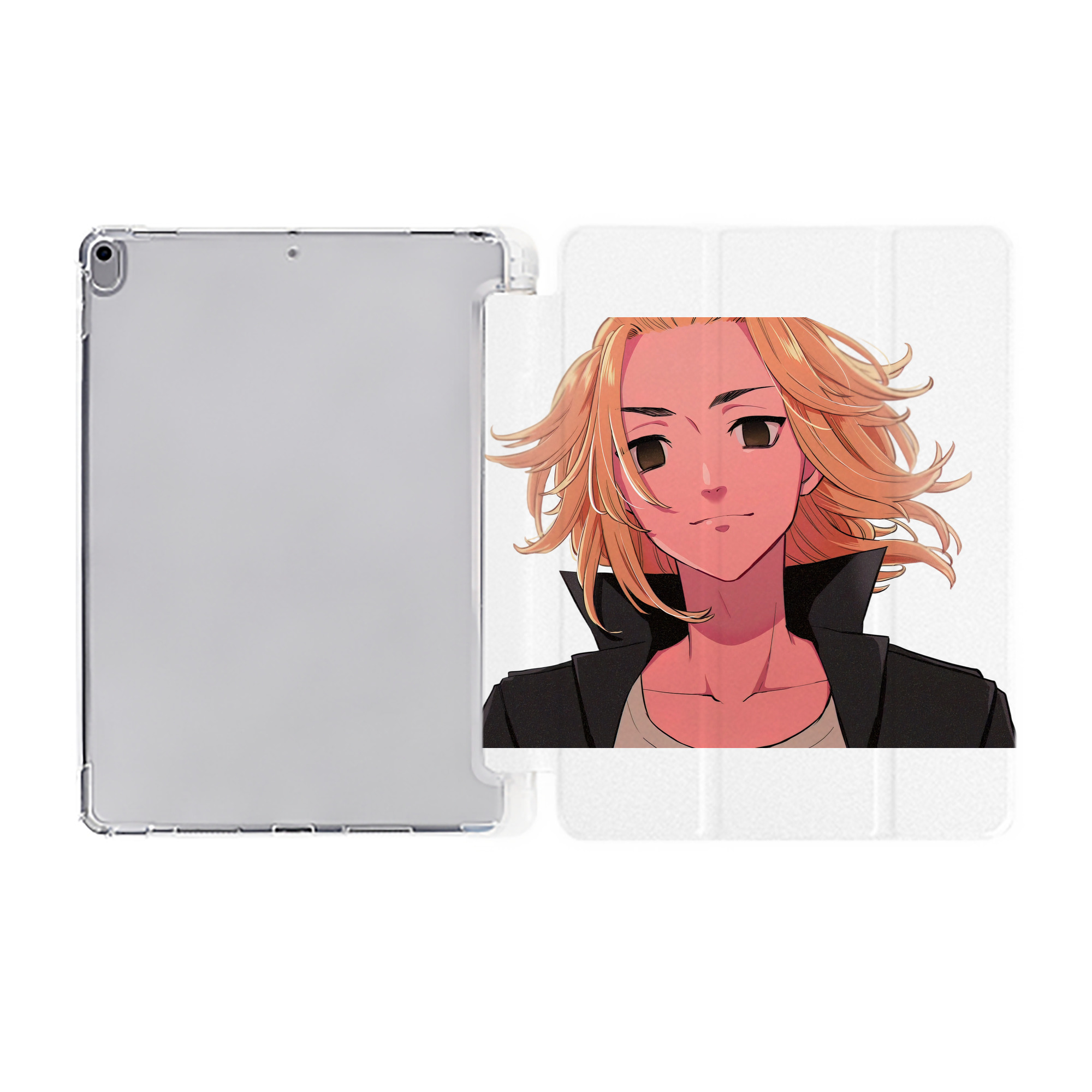 （画像用） 東京リベンジャーズ Tokyo Revengers IPad ケース ペン収納付き 三つ折りスタンド PUレザー×シリコン 対応機種9.5/10.5/10.9インチ